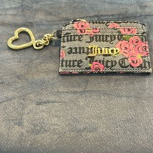 Juicy Couture Black and Pink Key & Card Holder